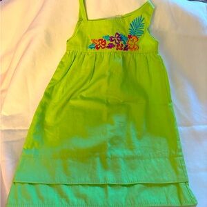 American girl doll green Hawaiian embroidered floral beach sundress. Retired